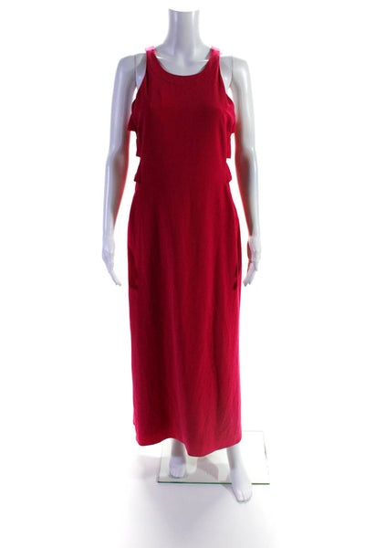 HALSTON Womens Fuchsia Twist Gown Size 12 10940302