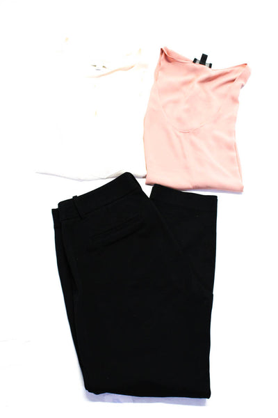 J Crew Women's Sleeveless Blouses Casual Pants Pink Black Ivory Size 4 6 Lot 3