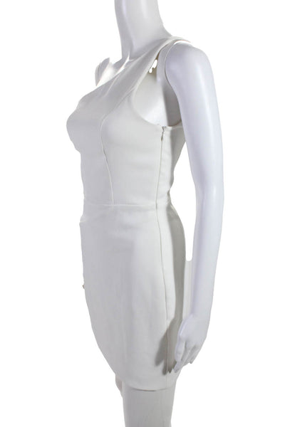 NBD Women's One Shoulder Mini Dress White Size XS