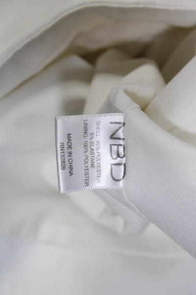 NBD Women's One Shoulder Mini Dress White Size XS
