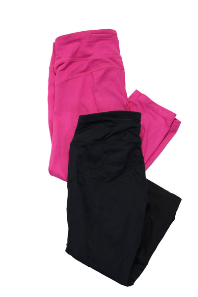 Nike Women's Midrise Capri Legging Pink Black Size XS Lot 2