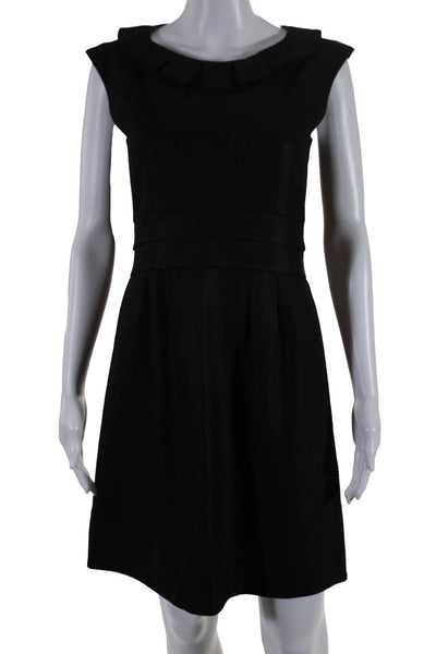 Marc By Marc Jacobs Womens Wool Ruffled Neck Empire Waist Dress Black Size 2
