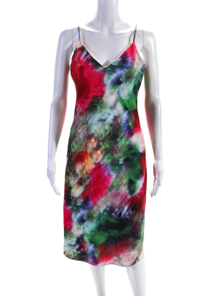 Adam Lippes Collective Womens Floral Silk Slip Dress Size 12 14819569