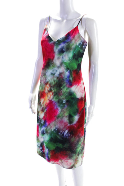 Adam Lippes Collective Womens Floral Silk Slip Dress Size 2 13874598