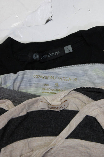 Jet John Eshaya Grayson Threads Bordeaux Womens Tee Shirts Size S M XL Lot 3