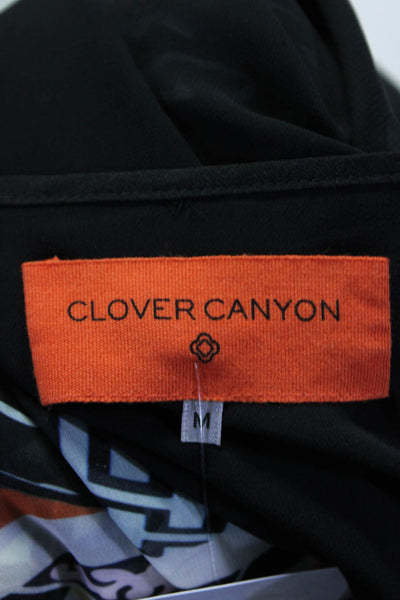 Clover Canyon Womens Sheer Abstract Geometric Side Split Midi Dress Size Medium