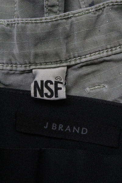 J Brand NSF Womens Denim Leggings Splatter Pants Black Green Size 25 Lot 2