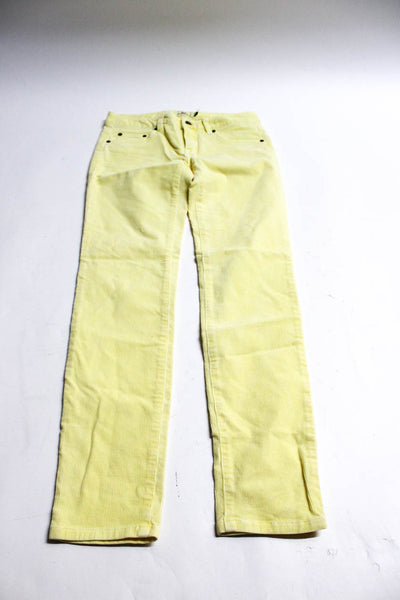 Vineyard Vines Women's Low Rise Corduroy Skinny Jeans Yellow Size 00 Lot 2