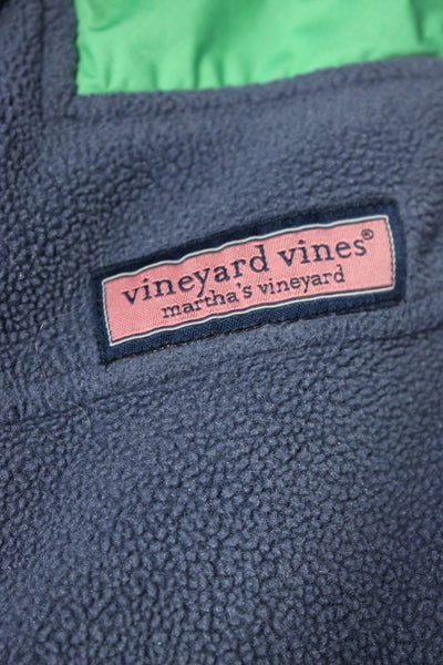 Vineyard Vines Men's Polyester Zip Up Vest Blue Green Size M