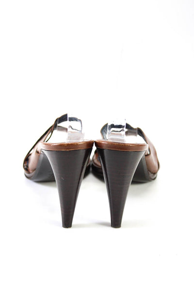 BCBGMAXAZRIA Women's Strappy High Heel Sandals Brown Size 8