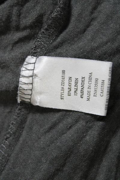 Z Supply Womens Jersey Knit V-Neck A-Line Midi Tank Dress Gray Size XS