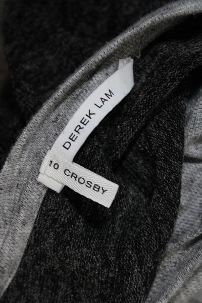 10 Crosby Derek Lam Womens Short Sleeve Crew Neck Sweater Gray Size Medium