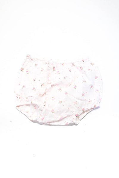 Bonpoint Girls Cotton Floral Print Bloomer Elastic Band Shorts Pink Size 6M
