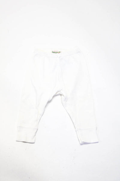 Bonpoint Girls Solid Pull On Ankle Length Jogger Pants White Size 6