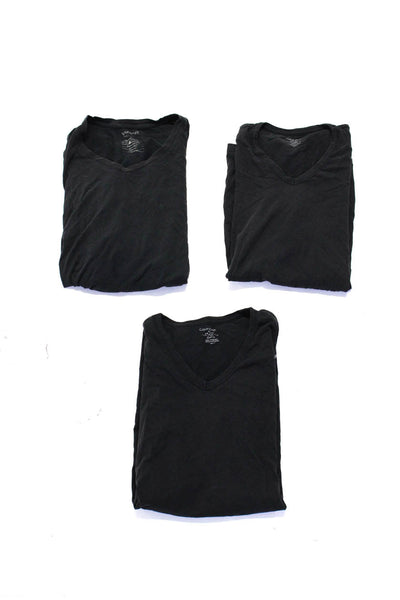 Calvin Klein Women's V-Neck Short Sleeves T-Shirt Black Size M Lot 3