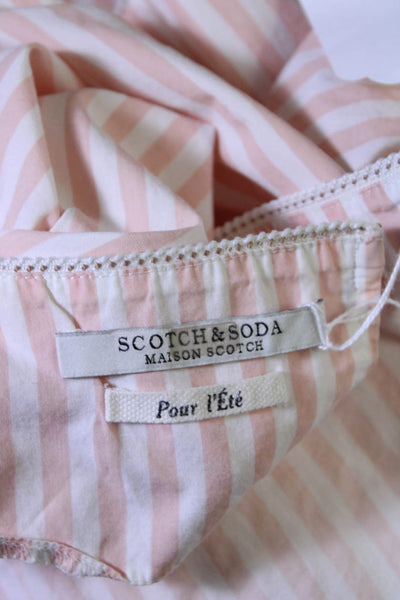 Scotch & Soda Womens Pink Striped Romper Size 8 11193815