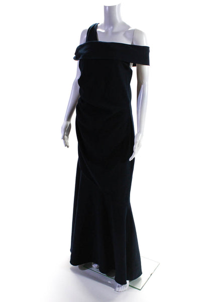Theia Womens Navy Mermaid Gown Size 12 11404047