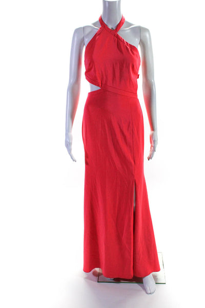 Love by Theia Womens Coral Mermaid Gown Size 2 13066640
