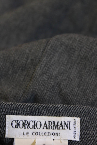 Giorgio Armani Le Collezioni Women's Wool Blend Pencil Skirt Gray Size 8