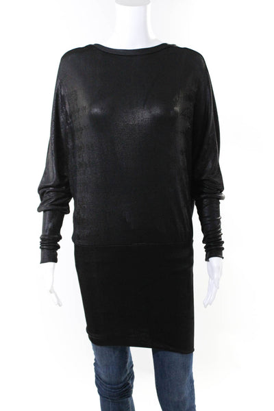 Victoria Beckham Womens Zipped Long Sleeve Blouson Top Black Size 1