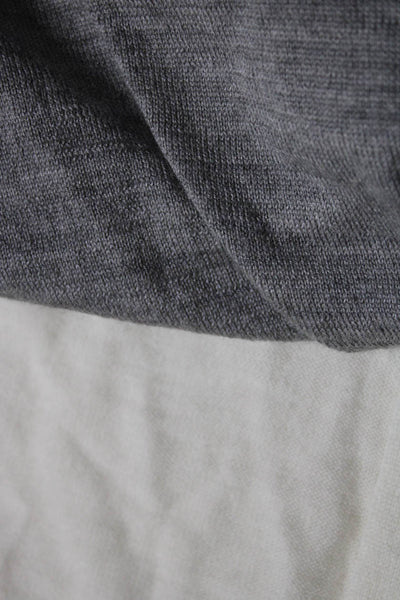 Chaser Velvet Womens Tee Shirts Gray White Size Medium Petite Lot 2