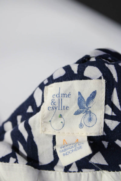 Edme & Esyllte Anthropologie Women's Printed Sleeveless Shift Dress Blue Size M