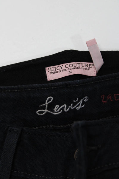 Levis Juicy Couture Women's Jegging Skinny Jeans Black Size M 24 Lot 2
