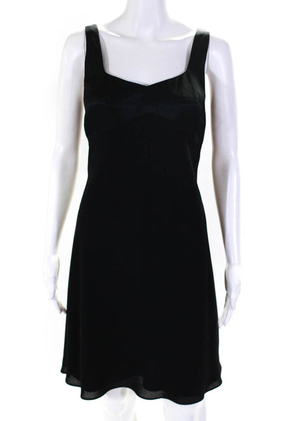 Isabel Ardee Womens Crepe V-Neck Sleeveless A-Line Dress Black Size 8