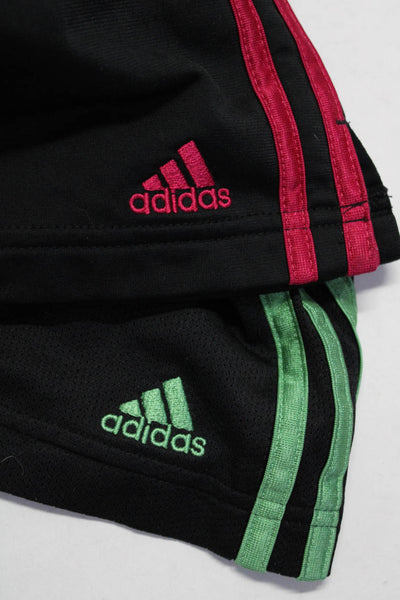 Adidas Women's Striped Drawstring Shorts Black Size M L Lot 2