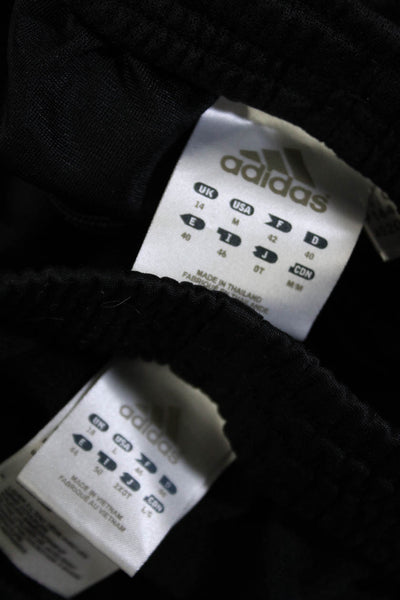 Adidas Women's Striped Drawstring Shorts Black Size M L Lot 2