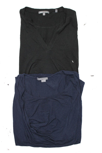 Vince Womens Long Sleeve Draped Top Short Sleeve Tee Shirt Size XS Small Lot 2