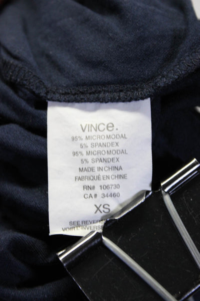 Vince Womens Long Sleeve Draped Top Short Sleeve Tee Shirt Size XS Small Lot 2