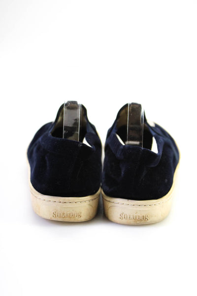 Soludos Women's Velvet Sheep Slip On Shoes Blue Size 11