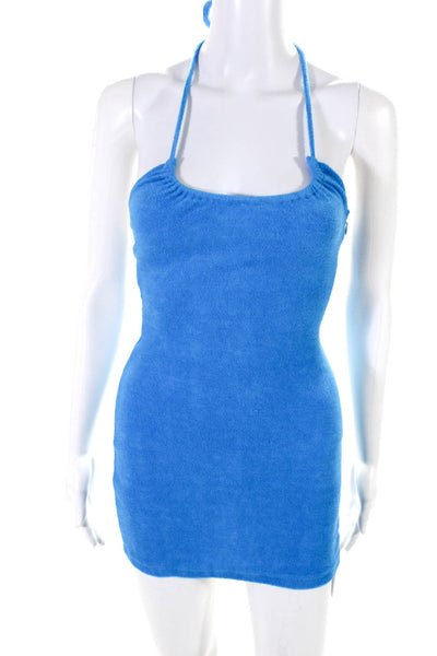 Superdown Womens Halter Neck Dress Blue Size Extra Extra Small