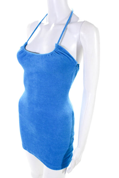 Superdown Womens Halter Neck Dress Blue Size Extra Extra Small