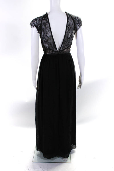 Barneys New York Womens V Neck Short Sleeve Solid Midi Dress Black Size 32