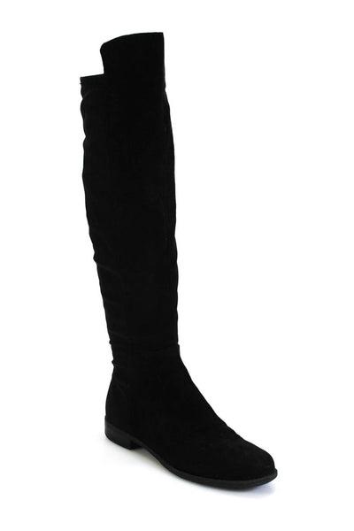 Marc Fisher Women's Round Toe Knee High Suede Boot Black Size 7