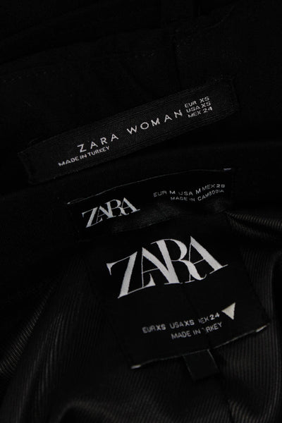 Zara Woman Womens Cropped Wide Leg Shorts Pants Blazer Black Size XS/M Lot 3