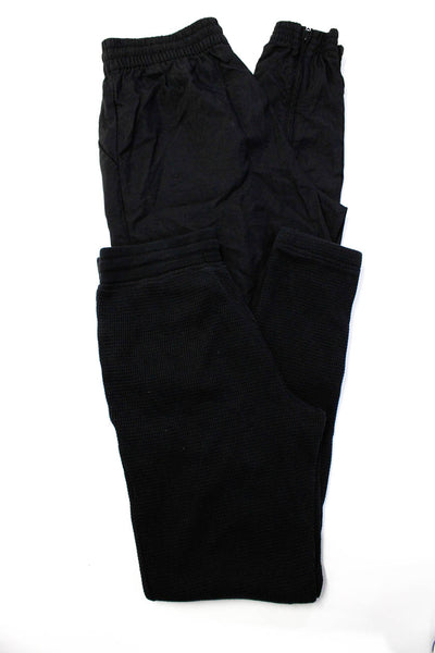 TNA Adidas Womens Solid Tapered Waffle Knit Drawstring Pants Black Size XS Lot 2