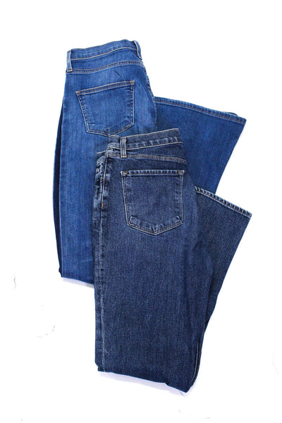 Cynthia Rowley J Brand Womens Zip Front Solid Dark Wash Jeans Blue Size 30 Lot 2