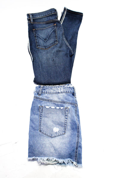 Litz Hudson Womens Solid Denim Mini Skirt Jeans Blue Size M/28 Lot 2