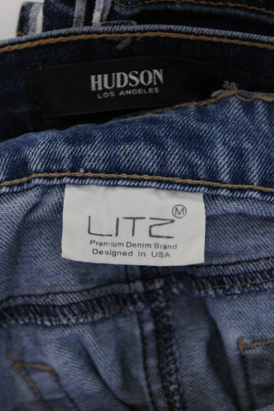 Litz Hudson Womens Solid Denim Mini Skirt Jeans Blue Size M/28 Lot 2