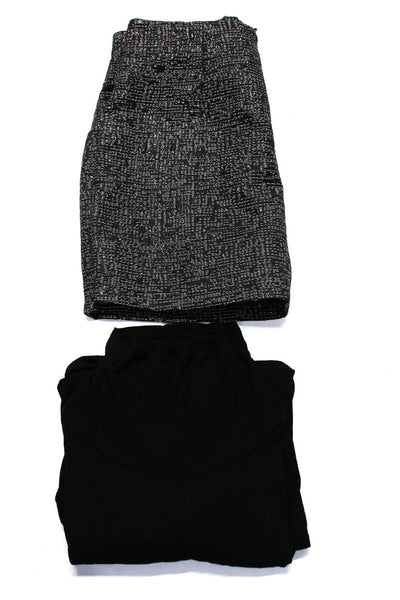 Heartloom Feel The Piece Womens Solid Skirt Sweater Black Size M/OS Lot 2