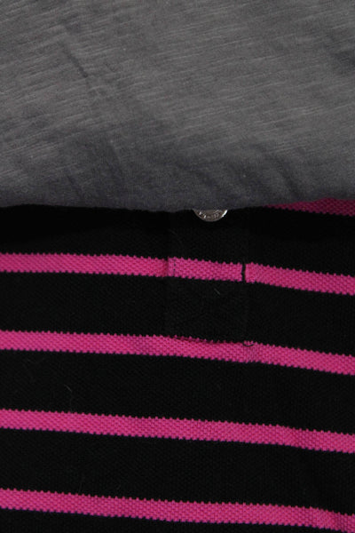 Lauren Ralph Lauren Women's Tee Polo Shirt Pink Gray Size L XL Lot 2