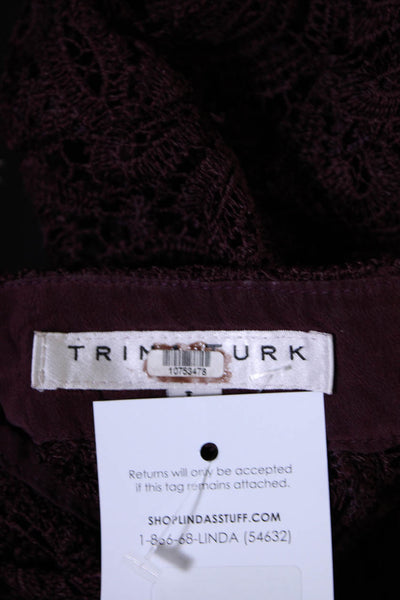 Trina Turk Womens Burgundy Janice Top Size 10 10753478