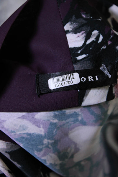 Natori Womens Purple Floral Button Down Size 12 13101759