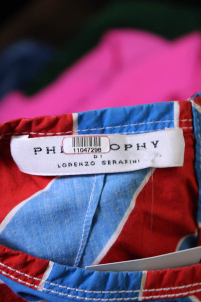 Philosophy di Lorenzo Serafini Womens Bold Stripe Blouse Size 8 11047358