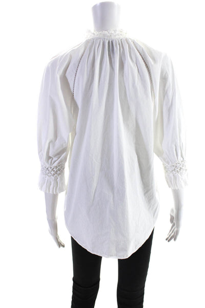 Acler Womens White Windsor Shirt Size 4 10650947