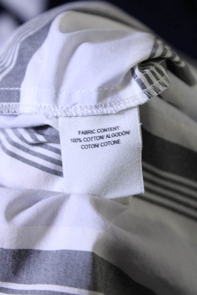 Derek Lam 10 Crosby Womens Grey Striped Tie Top Size 2 10641174