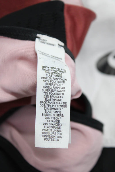 Nike Womens Racerback Sports Bra Windbreaker Jacket Pink Black Size L 1X Lot 2
